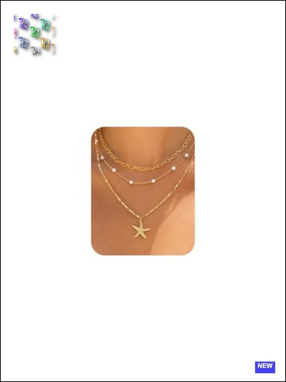 Non Tarnish Waterproof 14K Gold Plated Pearl Necklace Stack Dainty Choker